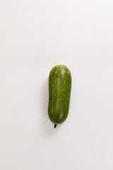 Squash on white background. Topview, flatlay. Vegetable 