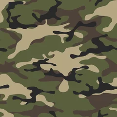 Wallpaper murals Camouflage Camouflage seamless pattern from spots. Military texture. Print on fabric and clothing. Vector