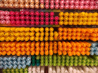 Pile of color markers