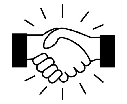 Handshake. Vector icon isolated.
