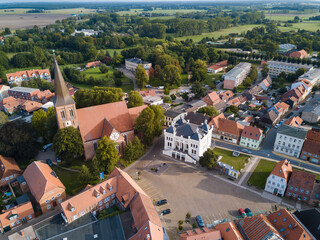 Marktplatz Wittenburg mit Rathaus und Kirche