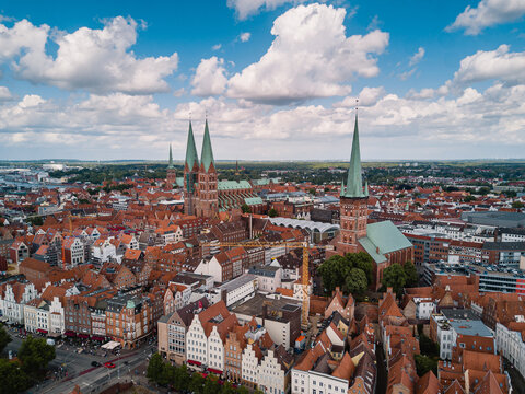 Blick über die Altstadt der Hansestadt Lübeck
