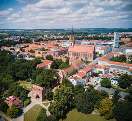 Fototapeta na wymiar Blick über die Innenstadt von Neubrandenburg