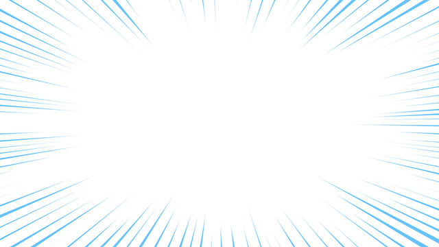 Light blue concentration lines on white background