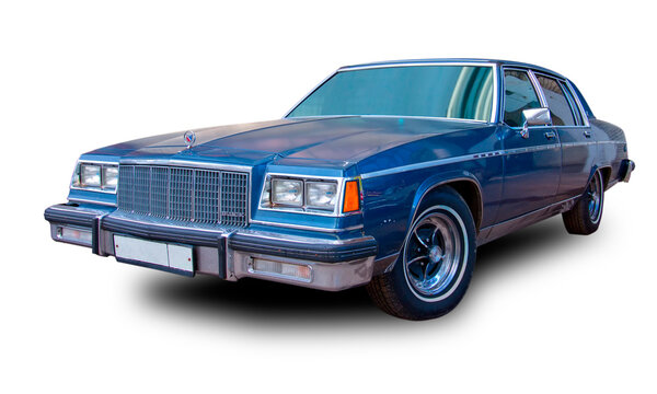 Classical American Vintage car 1979 Buick Park Avenue. White background.