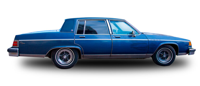 Classical American Vintage car 1979 Buick Park Avenue. White background.