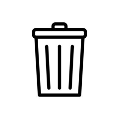 Trash can icon vector. rubbish illustration sign. basket symbol. garbage logo.
