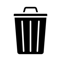 Trash can icon vector. rubbish illustration sign. basket symbol. garbage logo.
