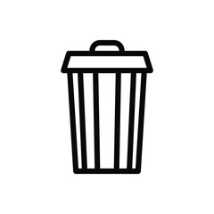 Trash can icon vector. rubbish illustration sign. basket symbol. garbage logo.
