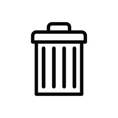 Trash can icon vector. rubbish illustration sign. basket symbol. garbage logo.

