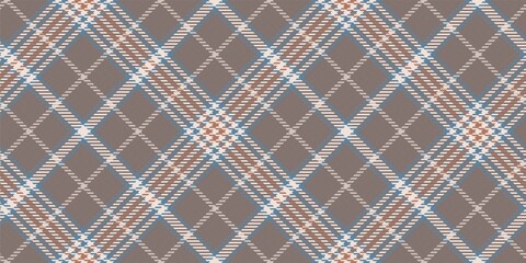 fabric repeatable diagonal texture brown and blue checkered stipes on gray beige for plaid, gingham, tablecloths, shirts, tartan, clothes, dresses, bedding, blankets, costume, tweed