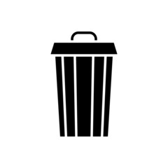 Trash can icon vector. rubbish illustration sign. basket symbol. garbage logo.
