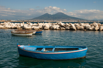 Italy. Naples. The attraction is a view of Mount Vesuvius.