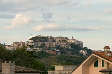 Fototapeta na wymiar Italy. Scauri. View of the city of Minturno. Attractions.ти.