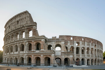 Fototapeta na wymiar Italy. Rome. Flavius Amphitheater is a Colosseum, an architectural monument of ancient Rome.