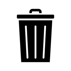 Trash can icon vector. rubbish illustration sign. basket symbol. garbage logo.
