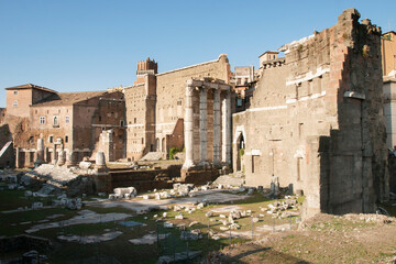 Italy. Rome. Views of Rome. The ruins of the Roman Forum.