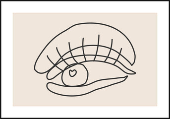 Minimalist contemporary portrait of woman eyes beauty surreal face