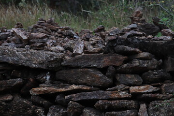  An attractive broken stone arrangement in the ground
