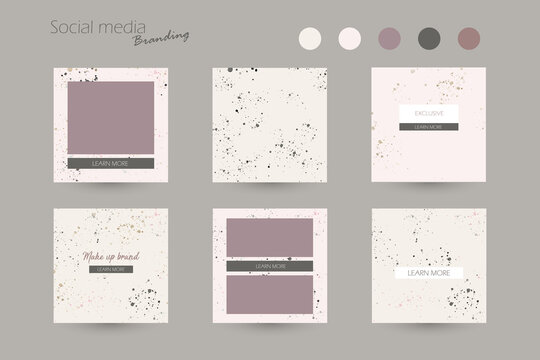minimal abstract Instagram social media story post banner template. paint splash texture background in pastel gold colors. simple mock up for beauty, summer, autumn, winter, spring, interior design