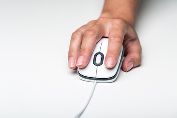 Hand Using a Computer Mouse