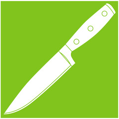 Kitchen knife. Vector illustration on the theme of kitchen utensils.