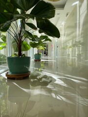 The plants in the building give it a beautiful look, a refreshing atmosphere, and it also improves the air.