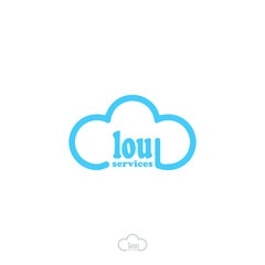 Cloud logo creative design template, cloud computing concept, vector illustration
