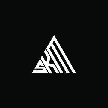 SKM letter logo creative design. SKM unique design