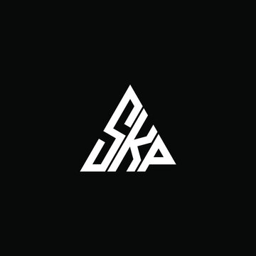 SKP letter logo creative design. SKP unique design