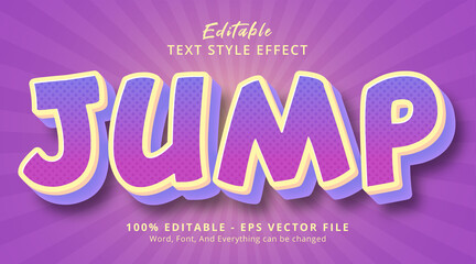 Fototapeta premium Jump text on comic poster color style effect, editable text effect