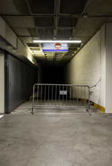 Interior of underground parking