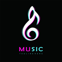 music logo design icon vector
