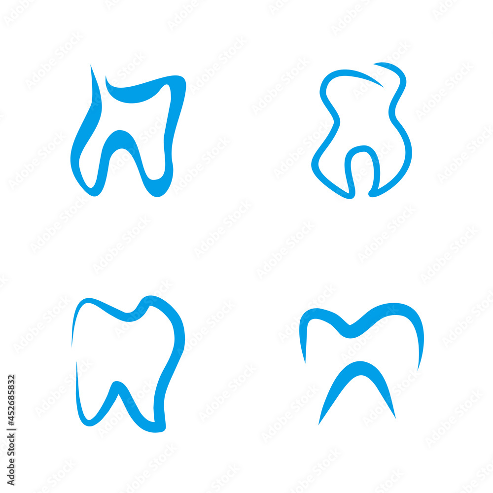 Sticker Teeth icon symbol logo design vector