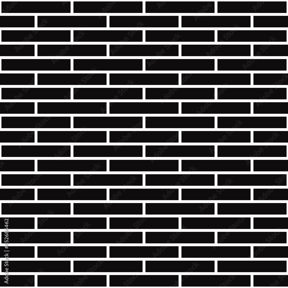 Poster black minimal rectangles or bricks pattern. vector wall with bricks.