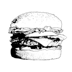 burger sketch illustration