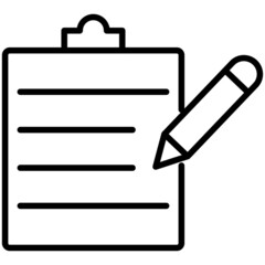 Assignment Vector Line Icon Design