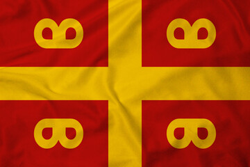 Flag of the Byzantine Empire, realistic 3d rendering with texture