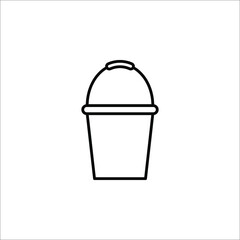 bucket icon. Simple element illustration from construction tools concept. bucket editable symbol design on white background. eps 10