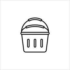 bucket icon. Simple element illustration from construction tools concept. bucket editable symbol design on white background. eps 10