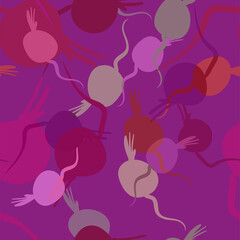 radish vegetable vector seamless bright pattern multicolor