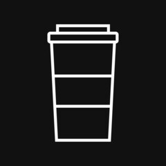coffee cup icon on grey background