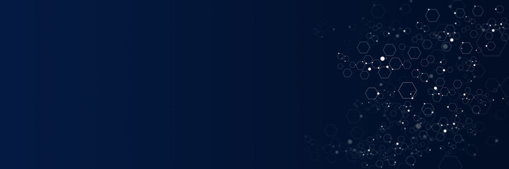 Abstract dark background with connecting dots and lines.