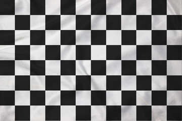 Fototapeta premium Checkered Flag, realistic 3d rendering with texture