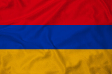 Flag of Armenia, realistic 3d rendering with texture