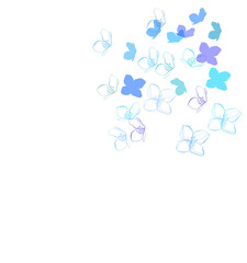 blue flower vector line bright colorful card background