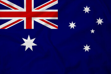 Flag of Australia, realistic 3d rendering with texture