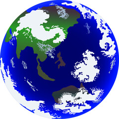 Blue Earth vector icon