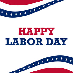 Happy Labor Day square banner vector for social media post. National Labor Day design template.