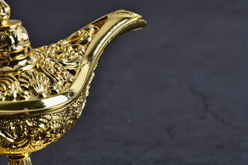 gold kettle lamp